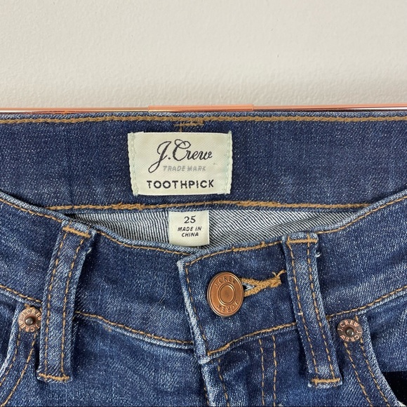 J.Crew Toothpick Dark Wash Skinny Fit Denim Jeans - Picture 3 of 9
